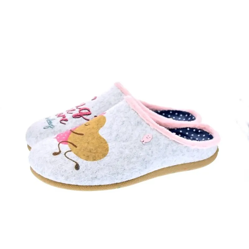 Potatoes Pantuflas Mujer Saggart Gris