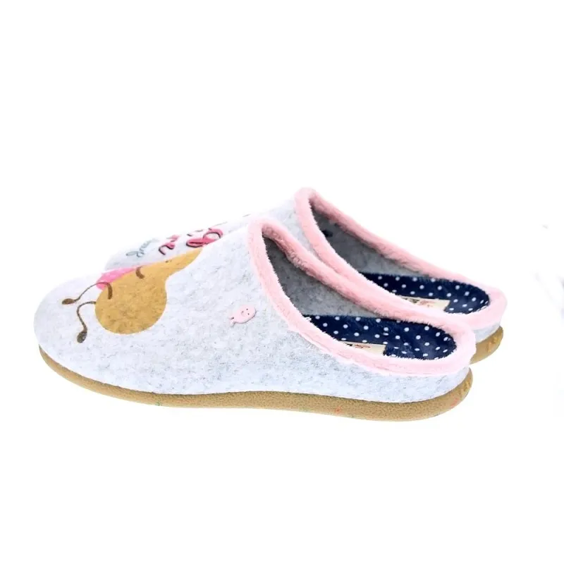 Potatoes Pantuflas Mujer Saggart Gris