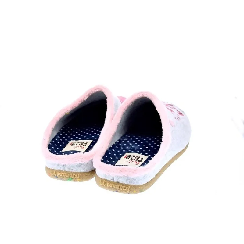 Potatoes Pantuflas Mujer Saggart Gris