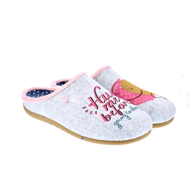Potatoes Pantuflas Mujer Saggart Gris