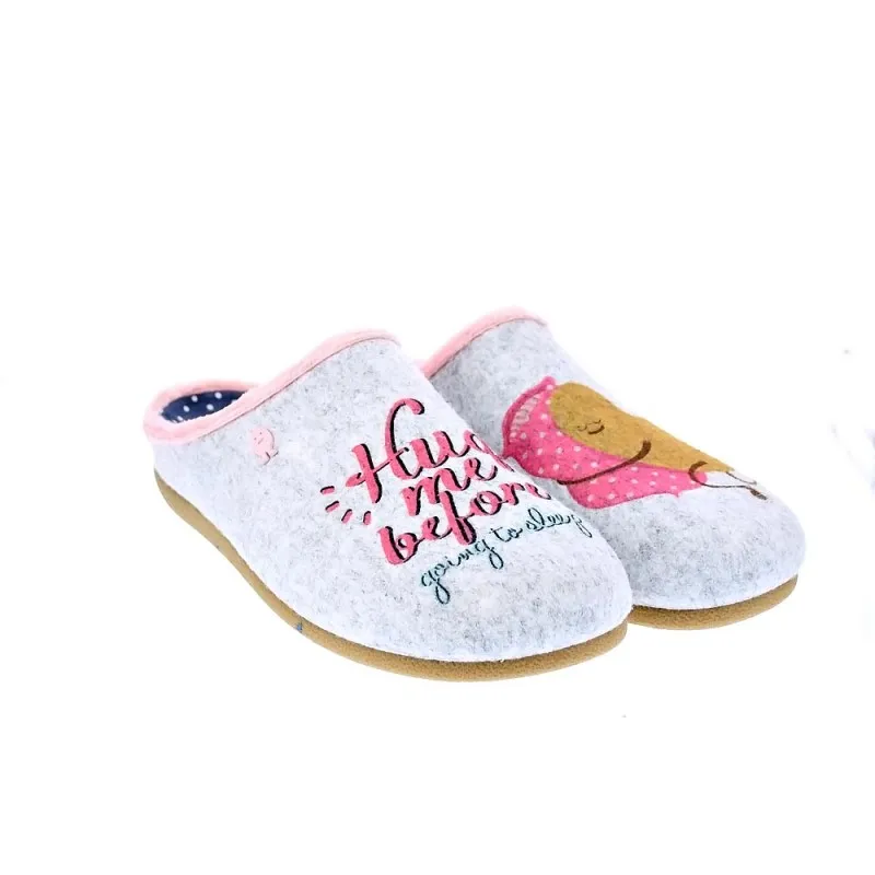Potatoes Pantuflas Mujer Saggart Gris