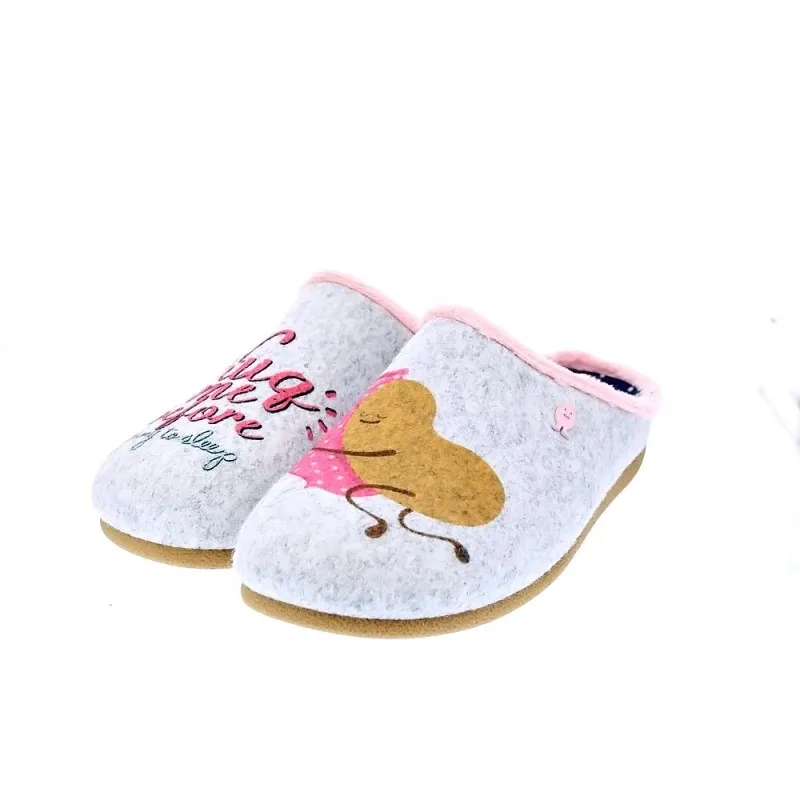 Potatoes Pantuflas Mujer Saggart Gris