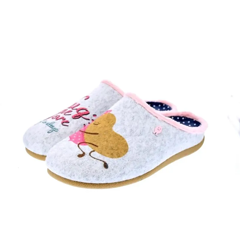 Potatoes Pantuflas Mujer Saggart Gris