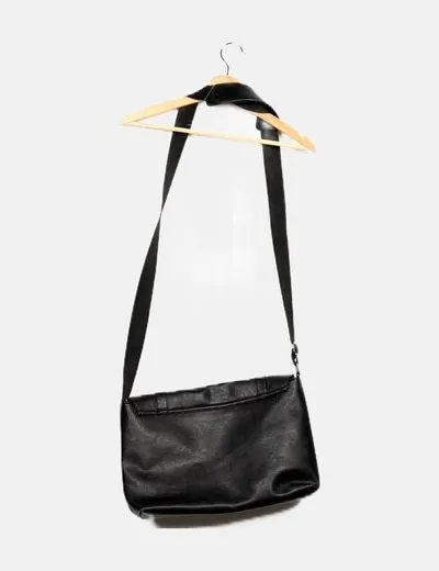 Primark Bolsa bandolera negra polipiel