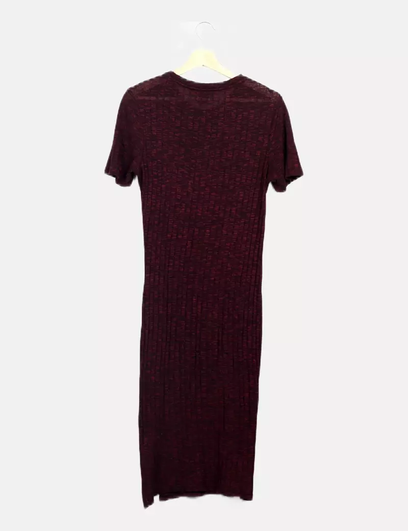 Primark Vestido de punto granate jaspeado