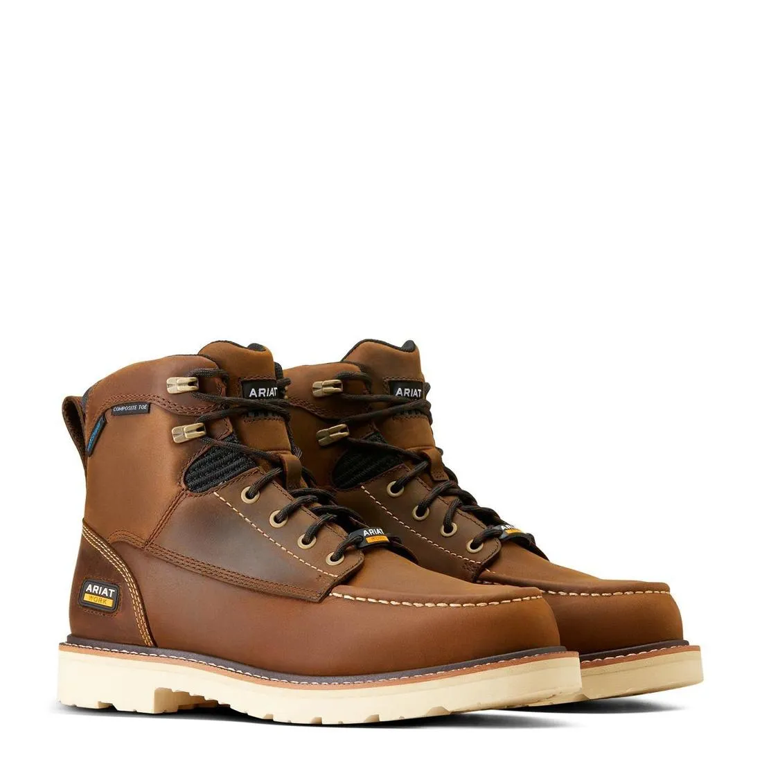 REBAR LIFT 6 INCH COMPOSITETOE WATERPROOF WORK BOOT DISTRESSED BROWN