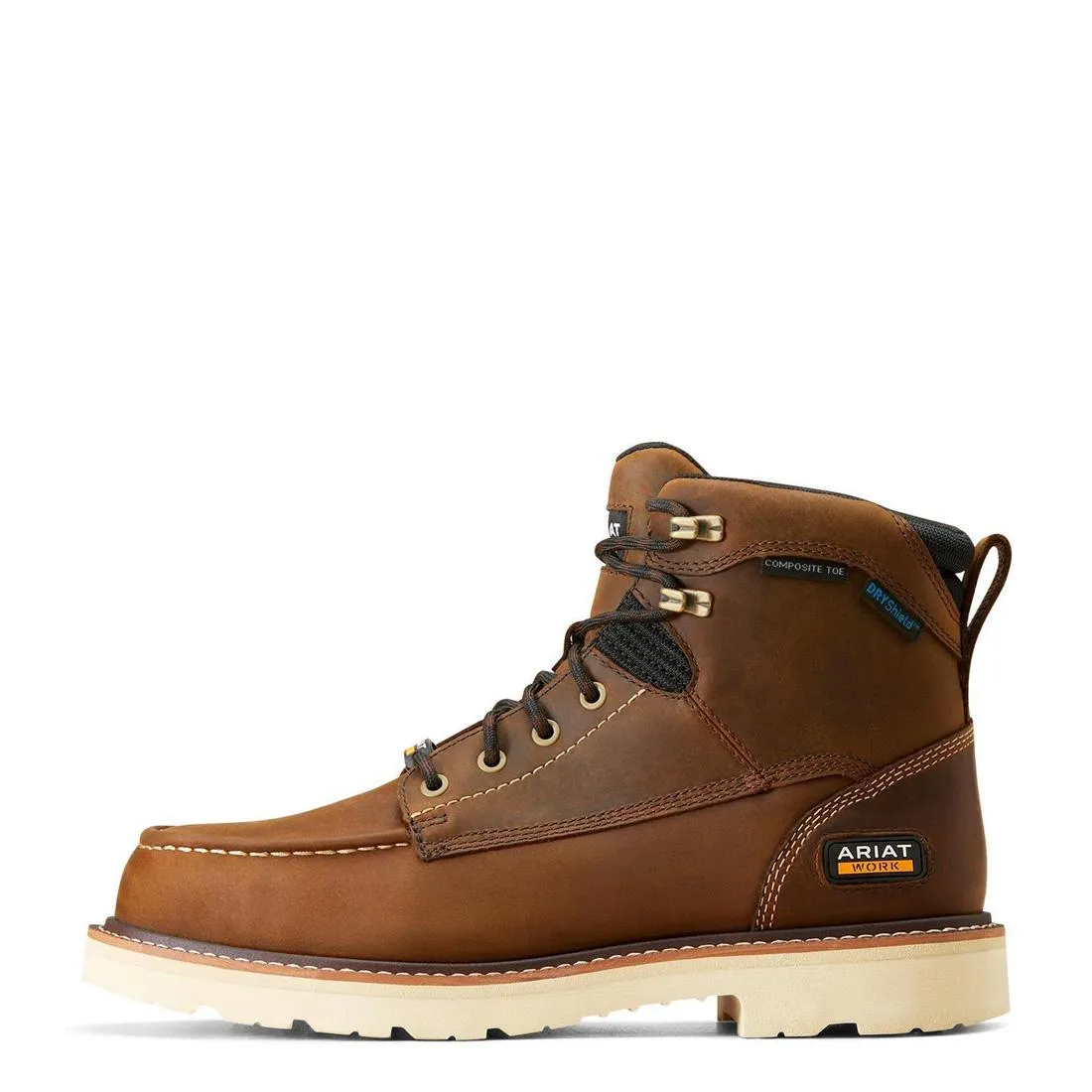 REBAR LIFT 6 INCH COMPOSITETOE WATERPROOF WORK BOOT DISTRESSED BROWN
