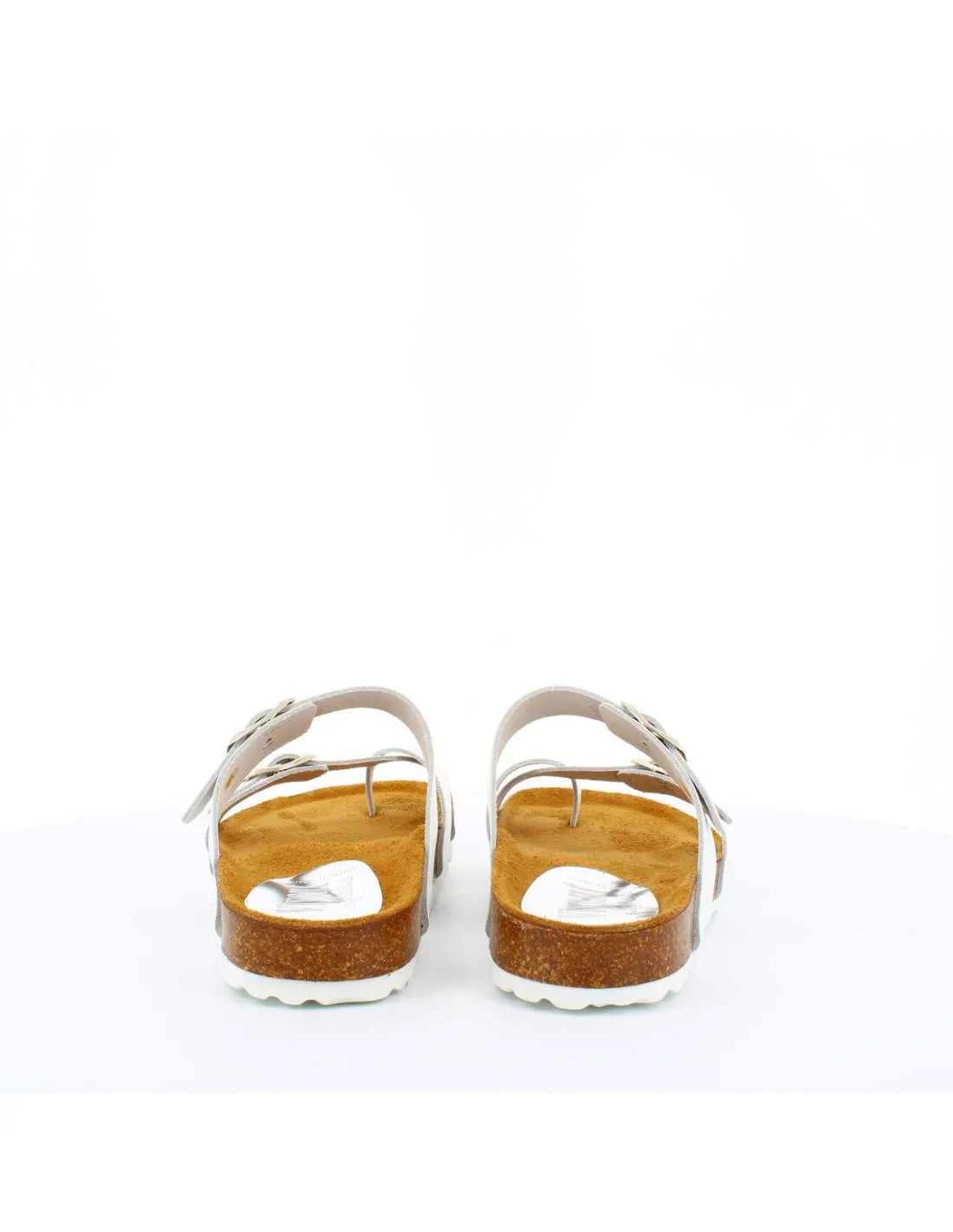 Sandalia Bio Mujer Plana Ajustable BIO221005 Blanca