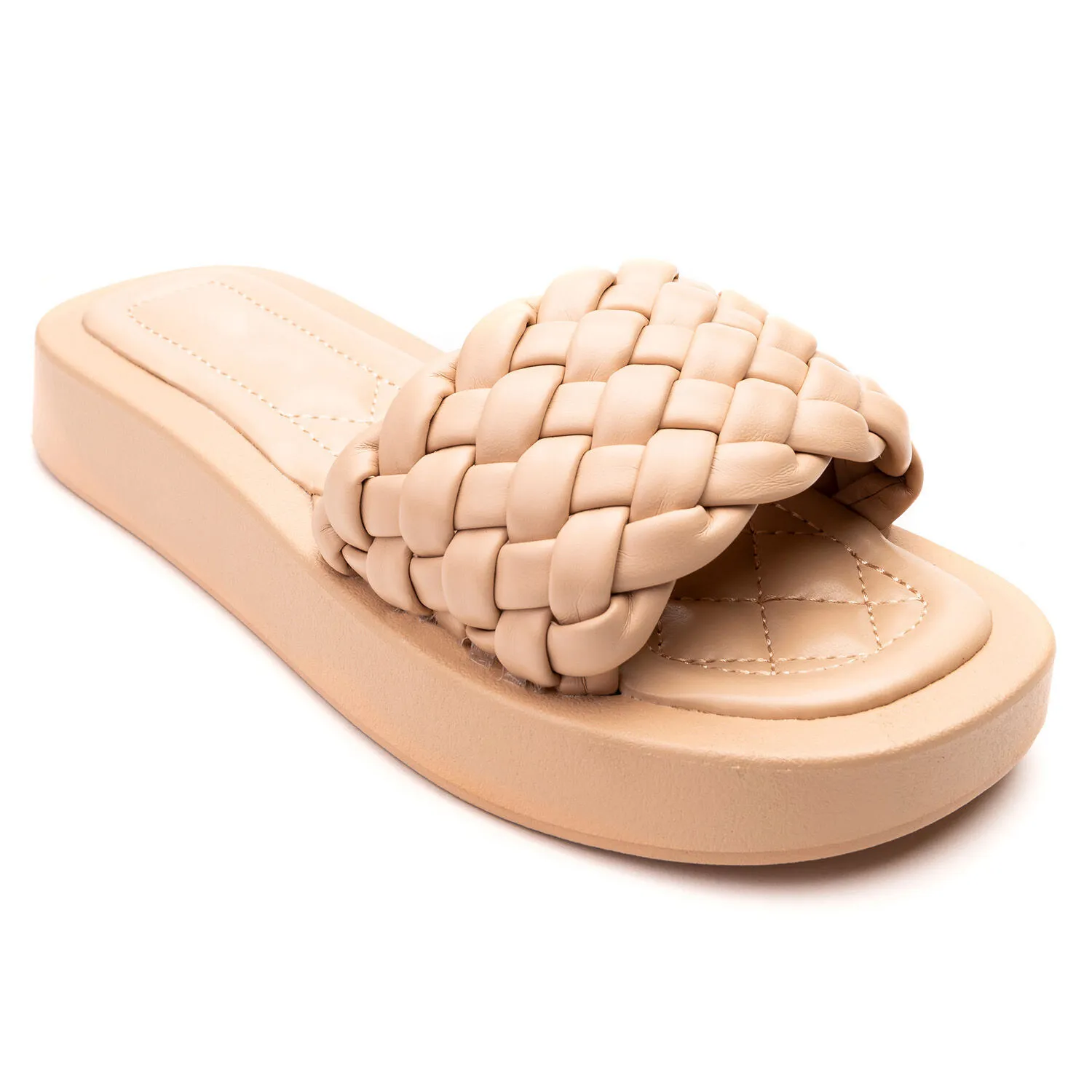 Sandalia Mujer Beige Luna Chancleta