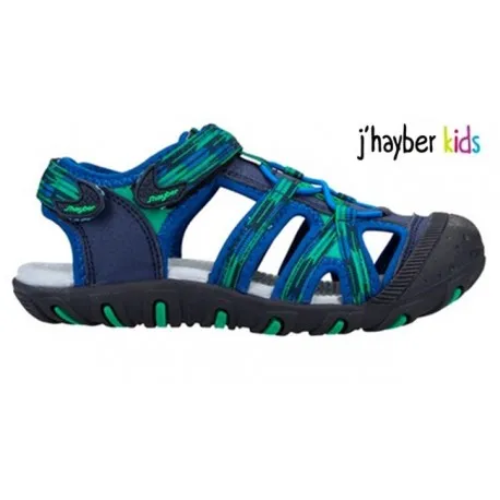 SANDALIA VELCRO SPORT NIñO AZULNAVY. J'HAYBER