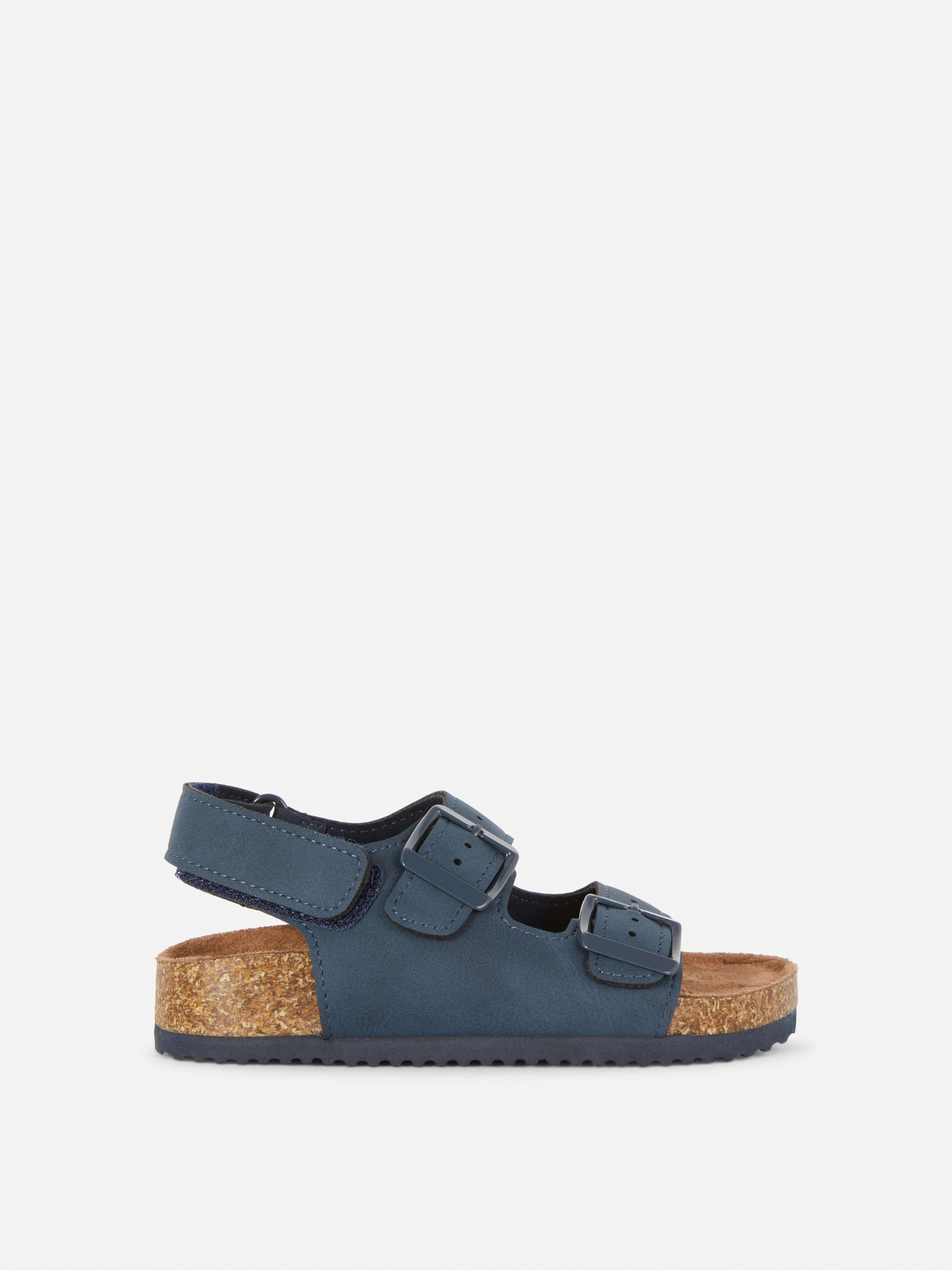 Sandalias de doble tira con hebillas