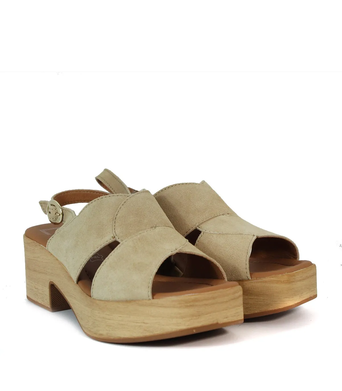 SANDALIAS ELEGANTES DE PLATAFORMA LOL KALESSHI CAMEL