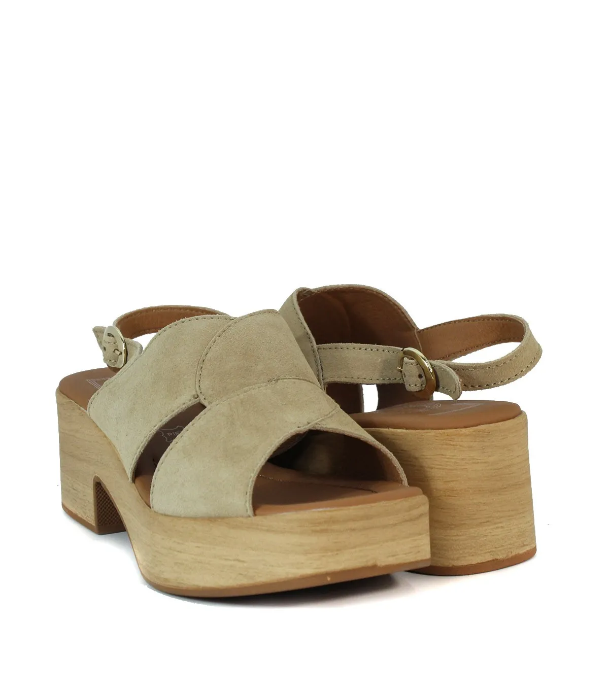 SANDALIAS ELEGANTES DE PLATAFORMA LOL KALESSHI CAMEL
