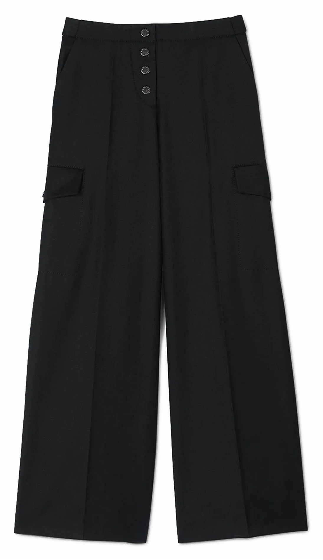 SANDRO Pantalón ancho en negro