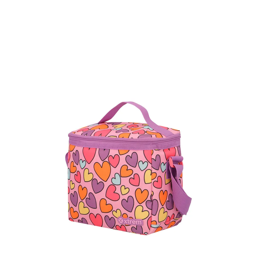 Set mochila + lonchera + cartuchera Run Pack multicolor panda
