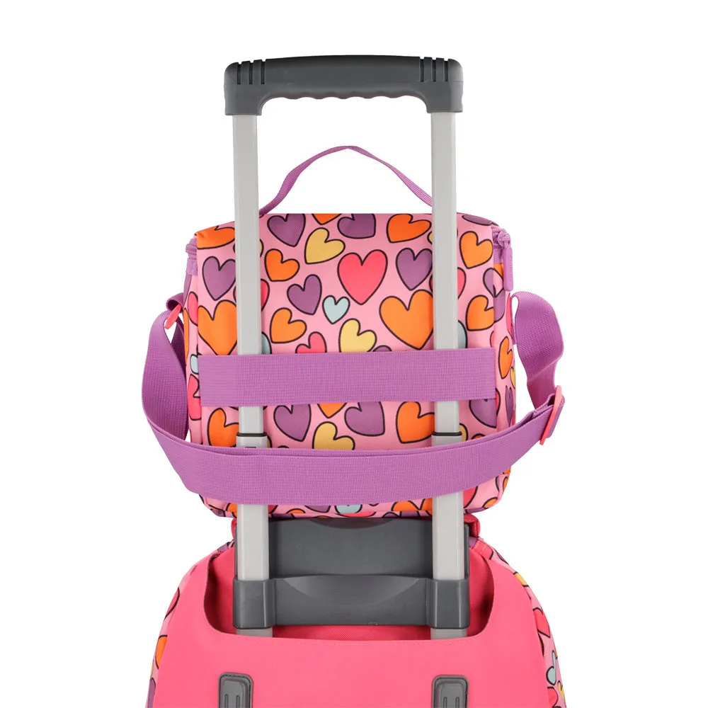 Set mochila + lonchera + cartuchera Run Pack multicolor panda