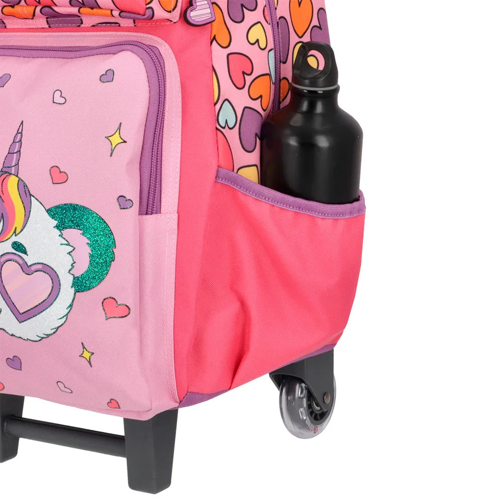 Set mochila + lonchera + cartuchera Run Pack multicolor panda