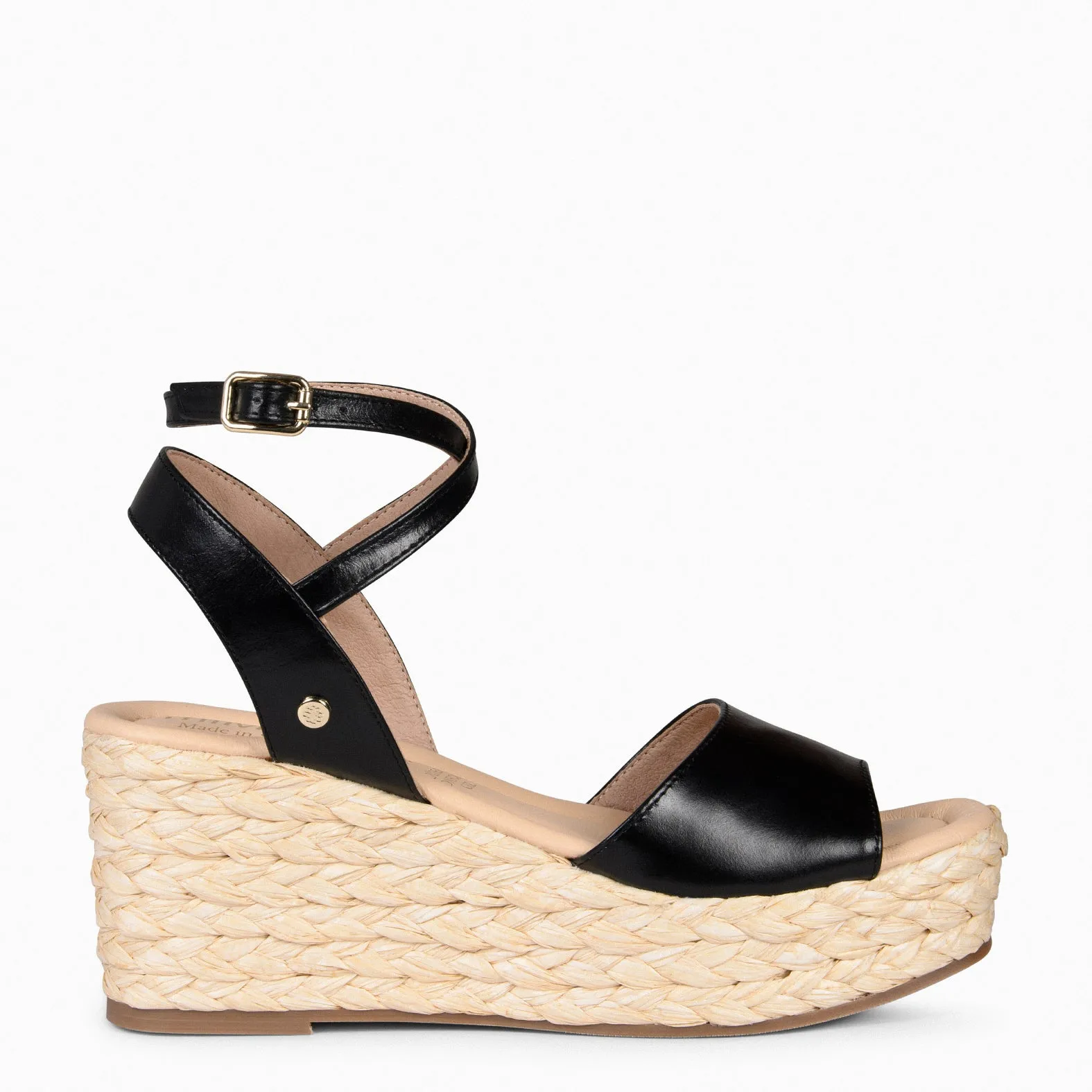 SINTRA – Sandalias de cuña y plataforma NEGRO