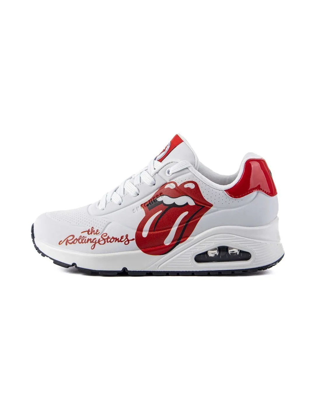 SKECHERS  ZAPATILLAS BLANCAS UNO ROLLING STONES SINGLE MUJER