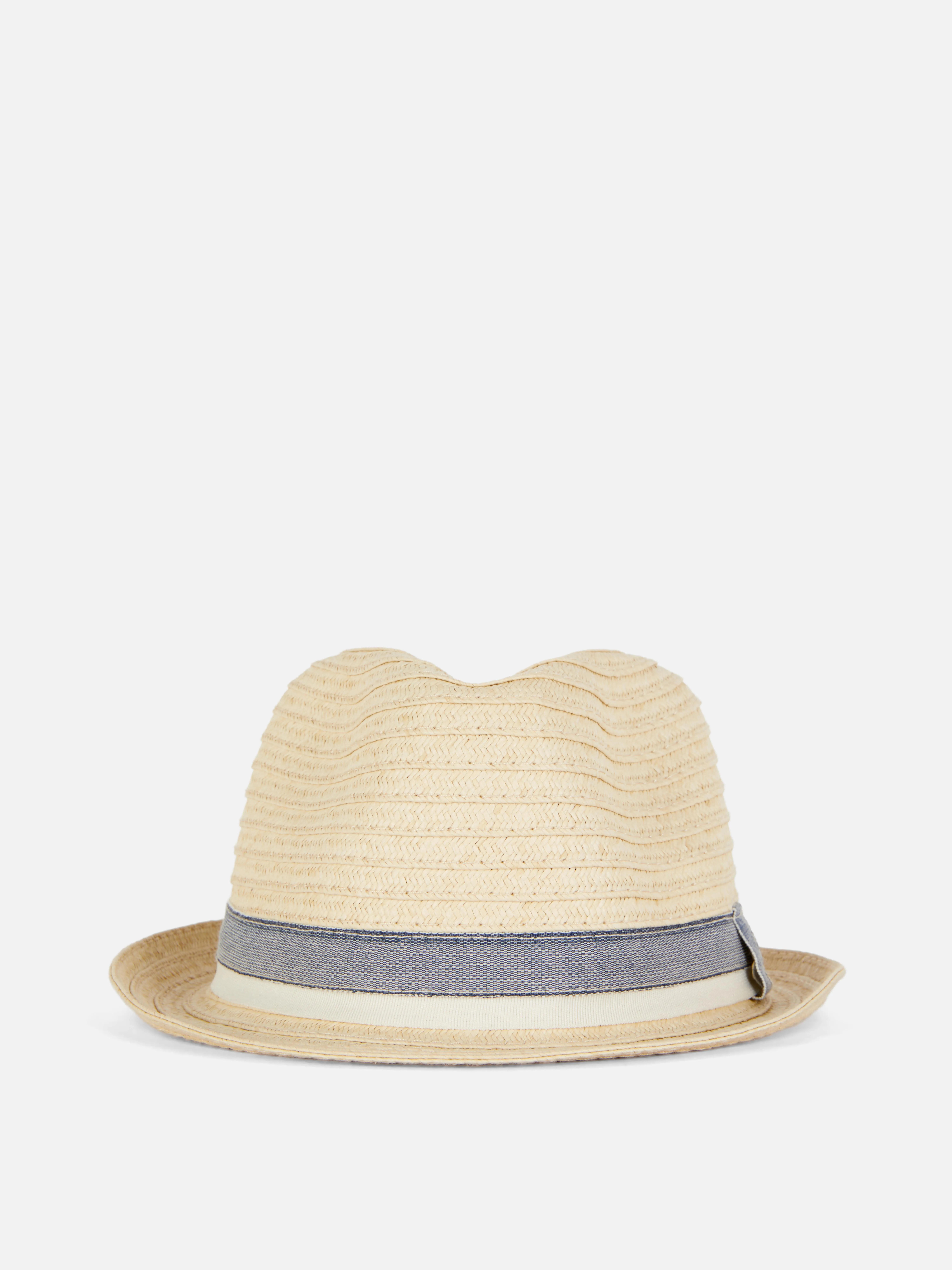 Sombrero de paja con ribete en contraste