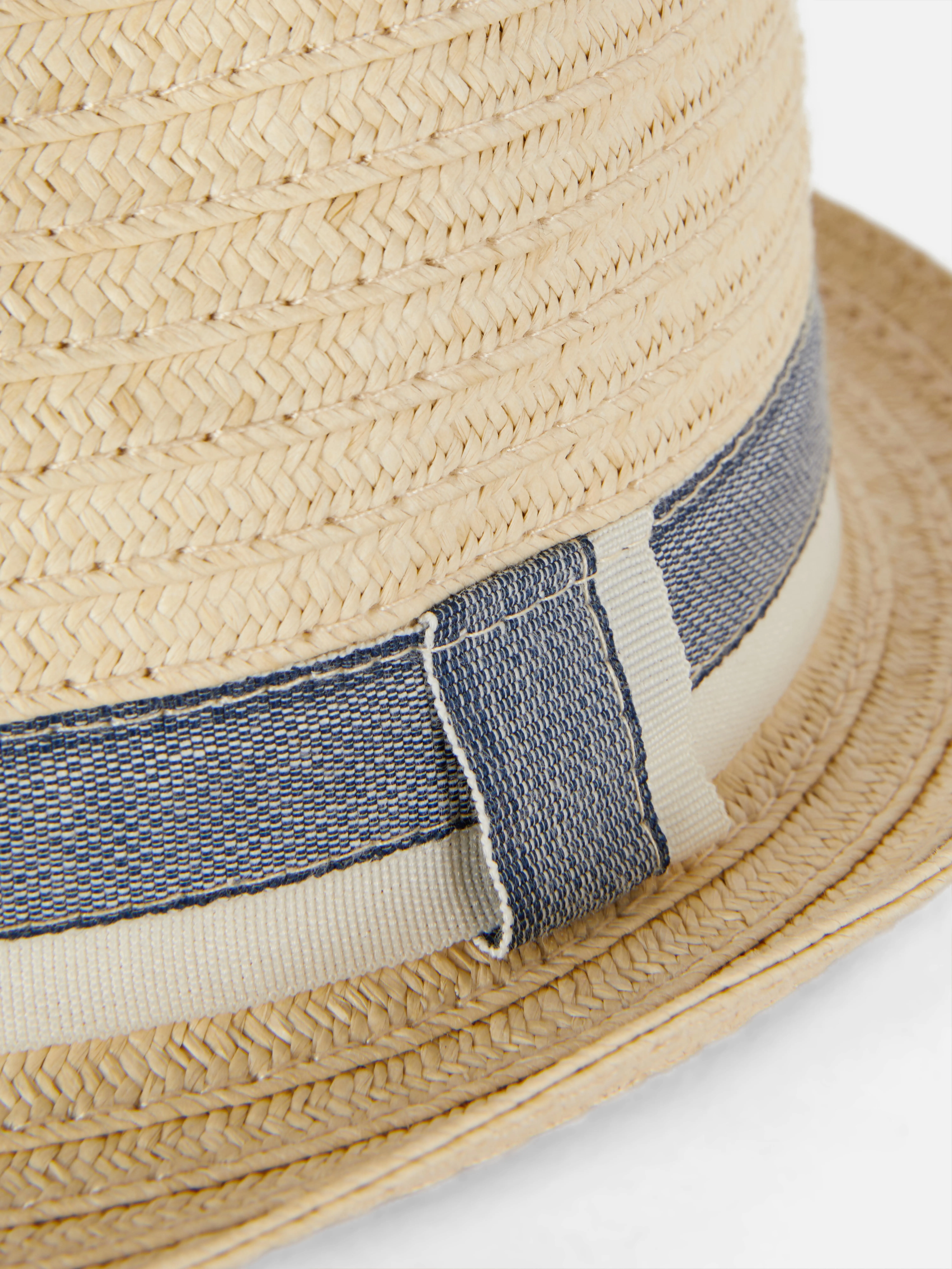 Sombrero de paja con ribete en contraste