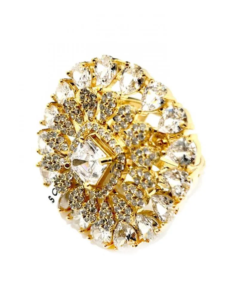 SORTIJAS ELEGANTES DE ROSETON CON FINAS CIRCONITAS