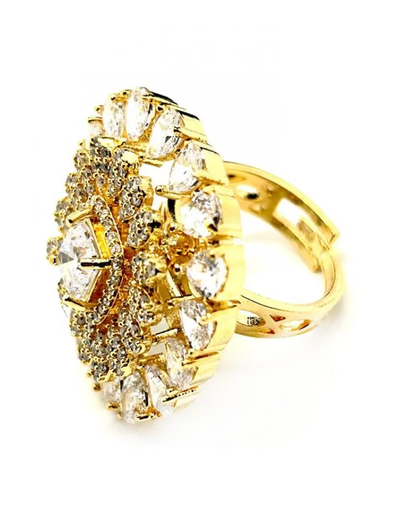 SORTIJAS ELEGANTES DE ROSETON CON FINAS CIRCONITAS