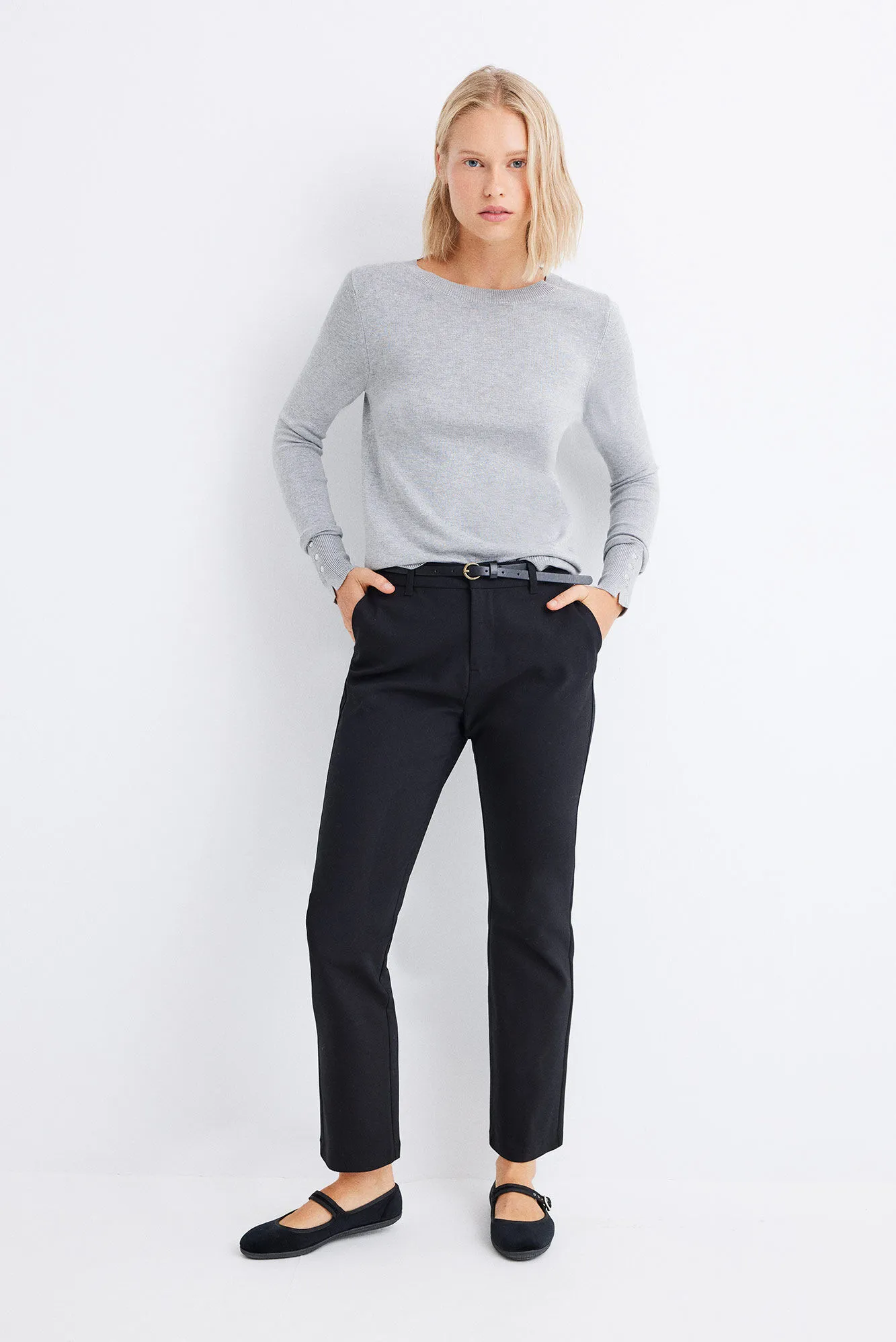 Springfield Pantalón chino cinturón