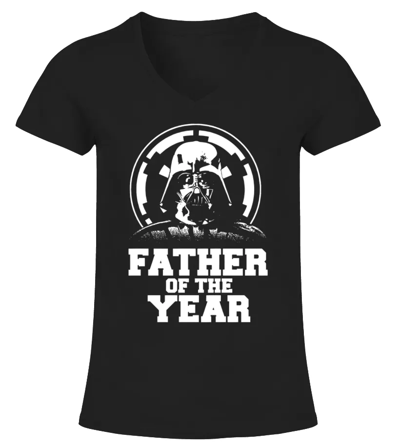 STAR WARS DARTH VADER FATHER OF THE YEAR TSHIRT CAMISETA CUELLO PICO MUJER
