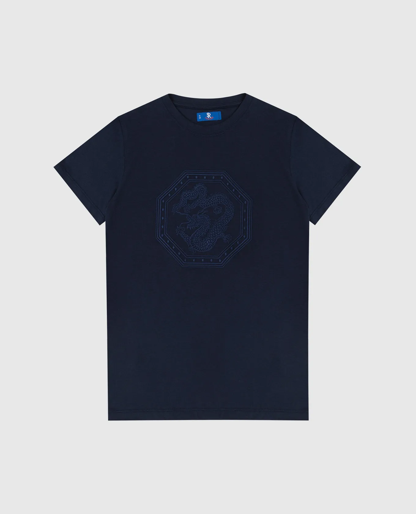 STEFANO RICCI CHILDREN'S DARK BLUE TSHIRT WITH EMBROIDERY