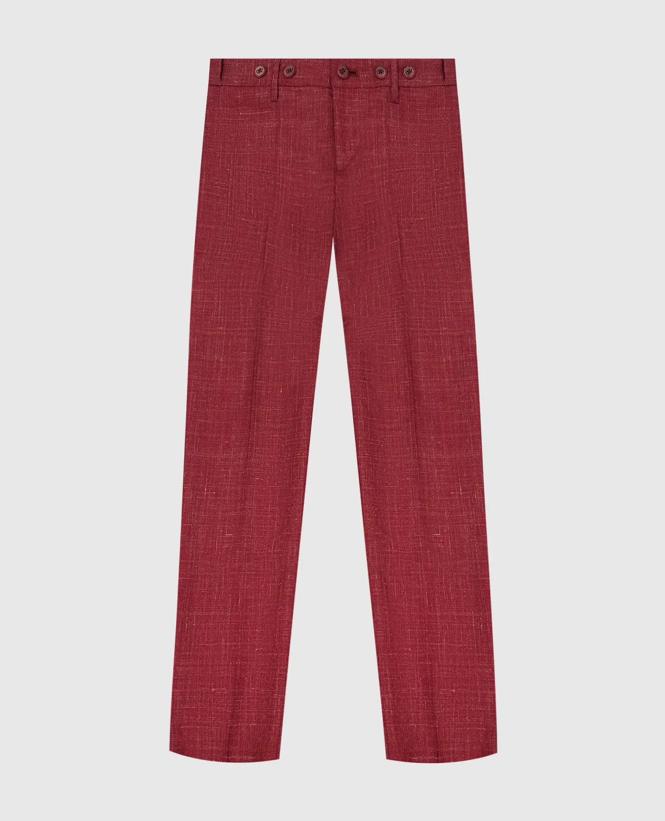 Stefano Ricci Children's red pants made of wool, silk and linen