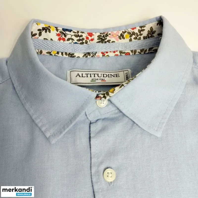 STOCK CAMISAS DE HOMBRE ALTITUDE MEZCLA DE LINO Y VISCOSA  MANTRA STOCK