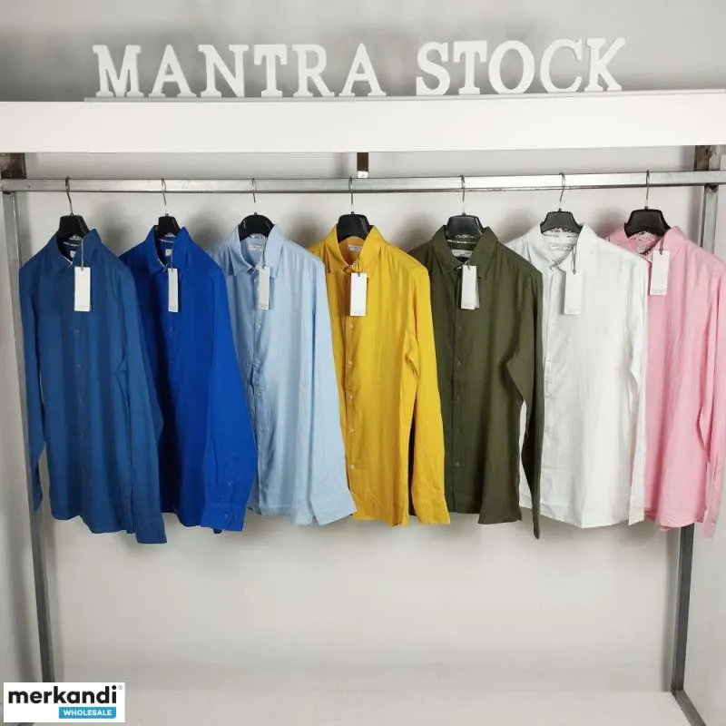 STOCK CAMISAS DE HOMBRE ALTITUDE MEZCLA DE LINO Y VISCOSA  MANTRA STOCK