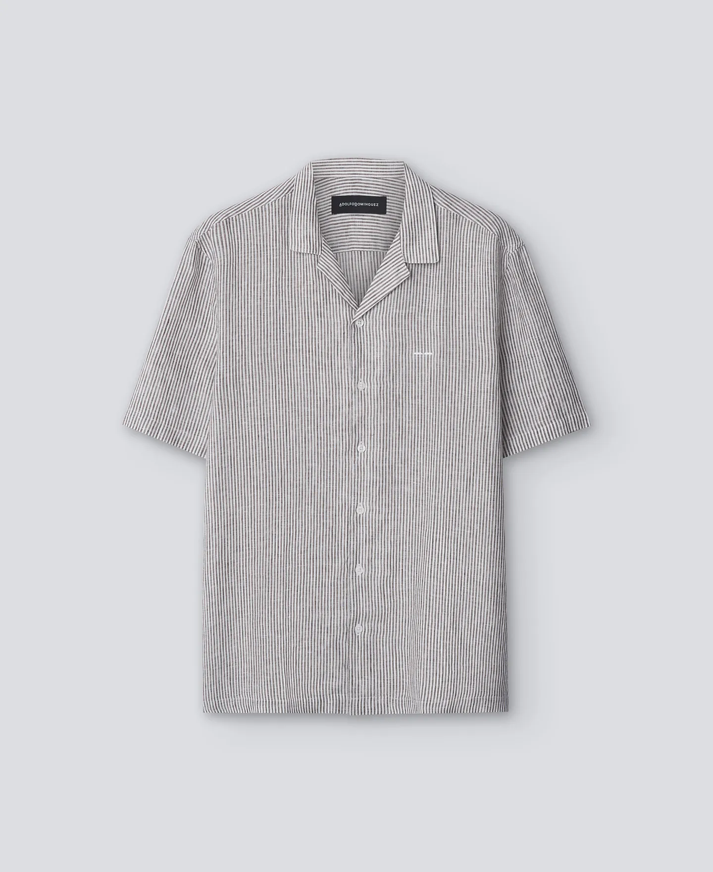 Striped linen shirt man
