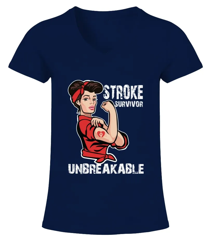 STROKE  UNBREAKABLE WARRIOR CAMISETA CUELLO PICO MUJER