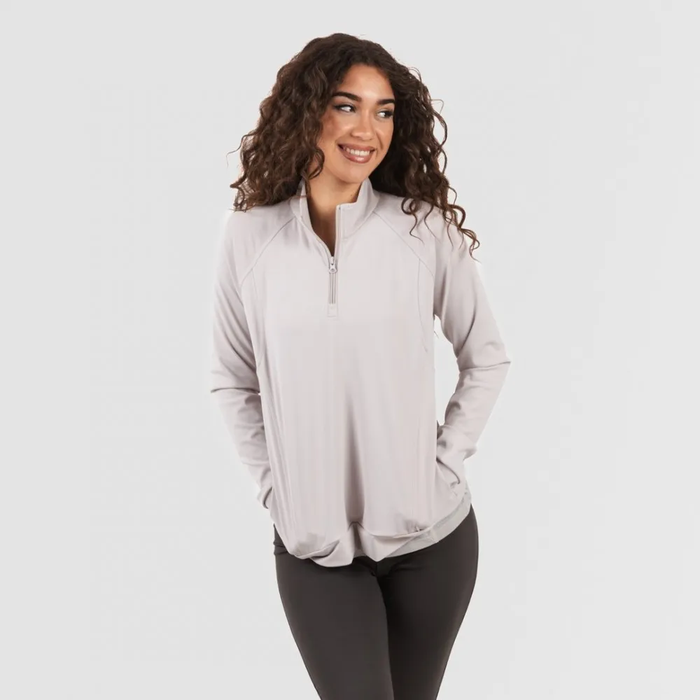 Sudadera deportiva mujer con cremallera y bolsillo perla