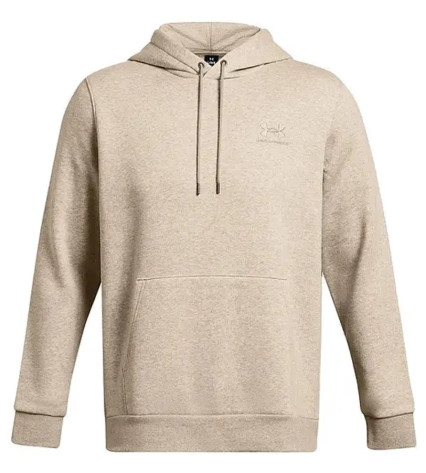 SUDADERA UNDER ARMOUR ESSENTIAL FLEECE  TIMBERWOLF TAUPE LIGHT HTHR/TIMBERWOLF TAUPE  MEN´S