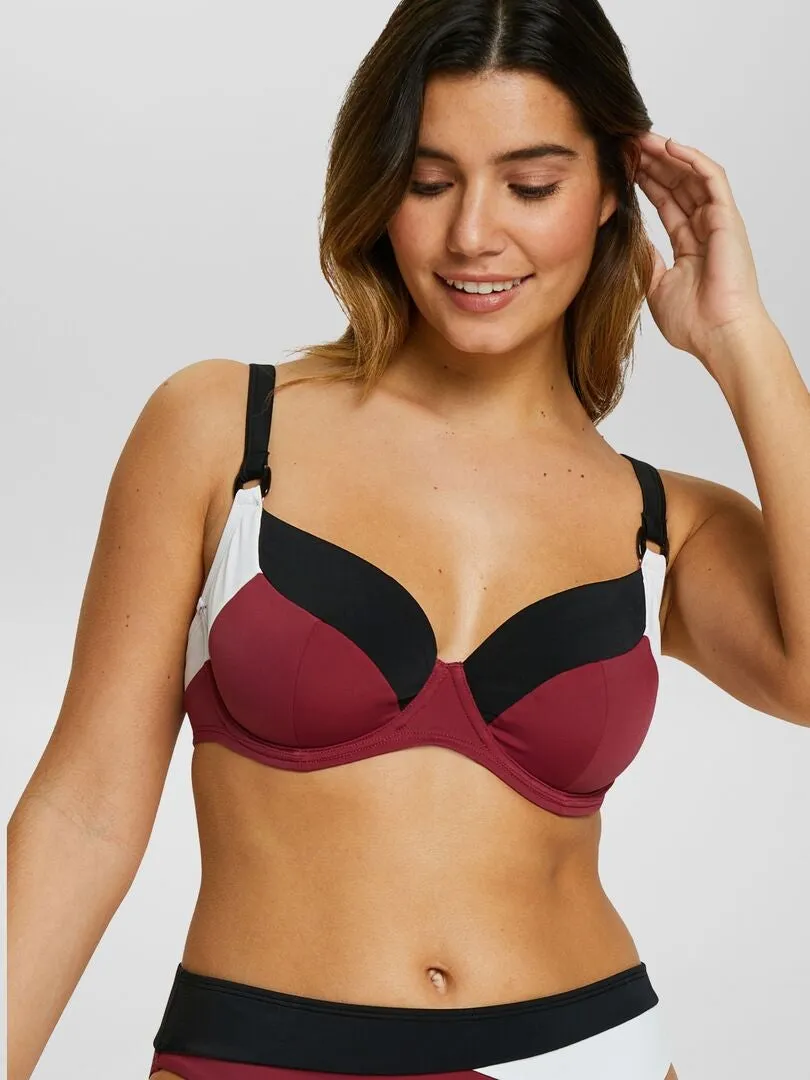 SUJETADOR DE BIKINI CON AROS 'SANS COMPLEXE'  PURPURA