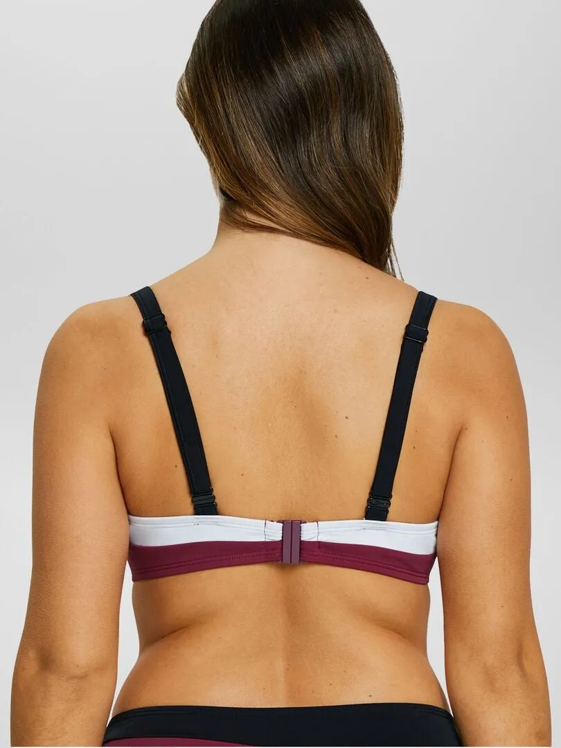 SUJETADOR DE BIKINI CON AROS 'SANS COMPLEXE'  PURPURA