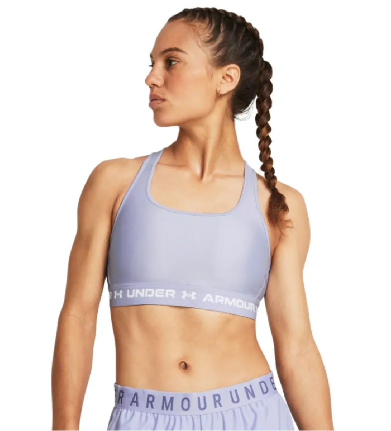 Sujetador deportivo de sujeción media y espalda cruzada Armour lila