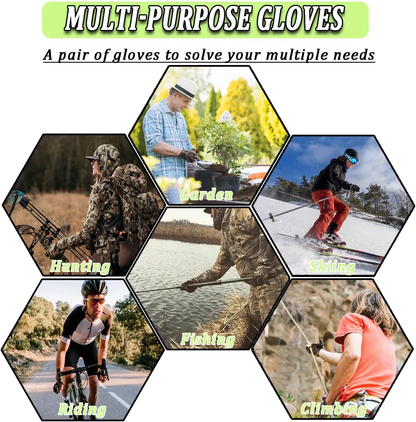 Taeku Guantes de camuflaje ligeros de dedo completo para caza  accesorios de camuflaje  guantes de pesca antideslizantes  acceso