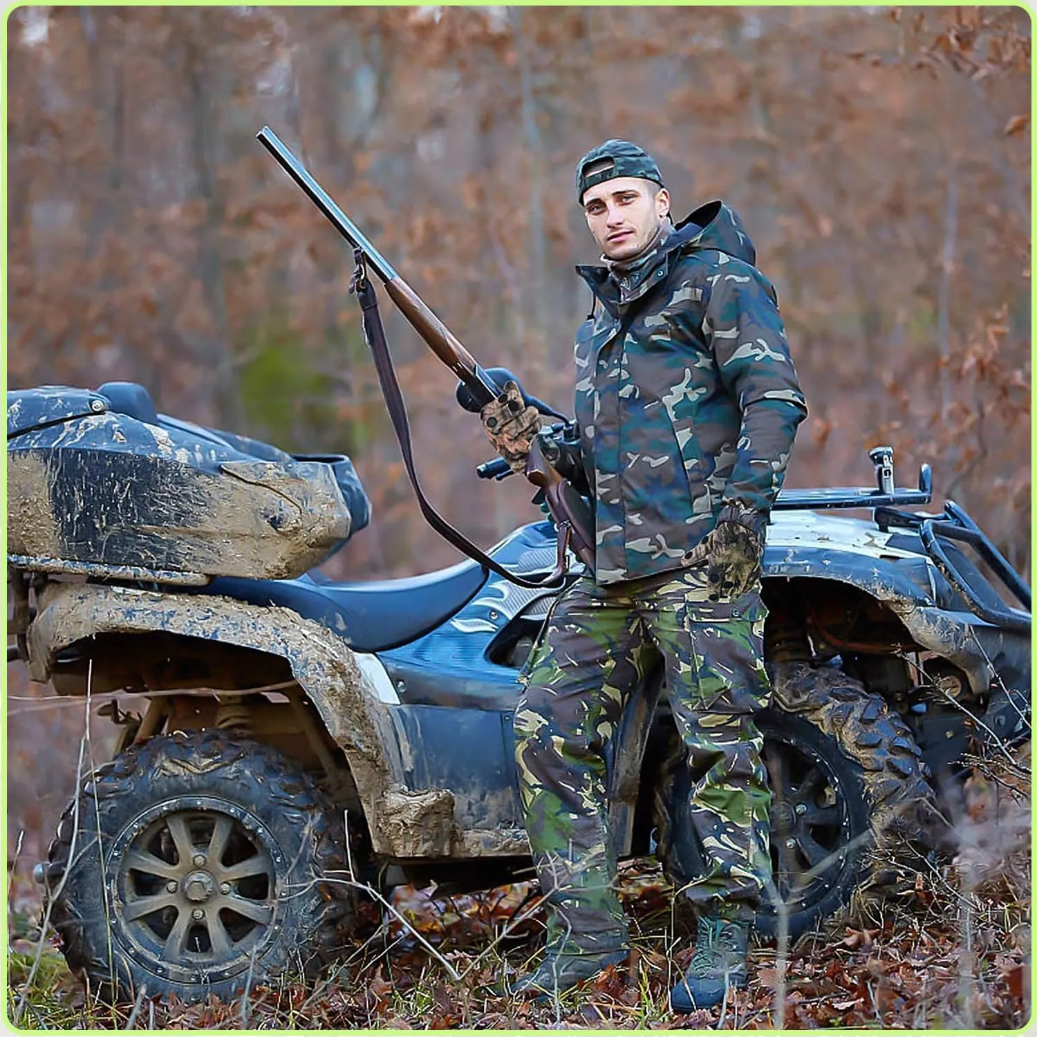 Taeku Guantes de camuflaje ligeros de dedo completo para caza  accesorios de camuflaje  guantes de pesca antideslizantes  acceso