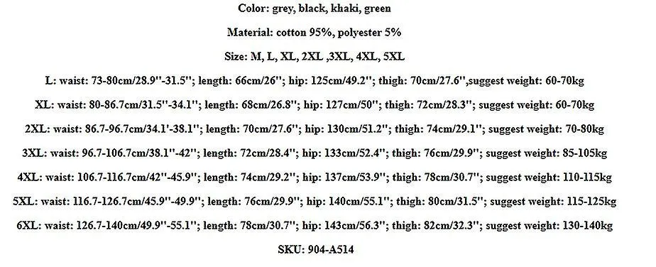 Talla grande Hombres 3/11 Longitud Pantalones cortos Pantalones cortos Sueltos Bolsillos casuales Pantalones de algodón