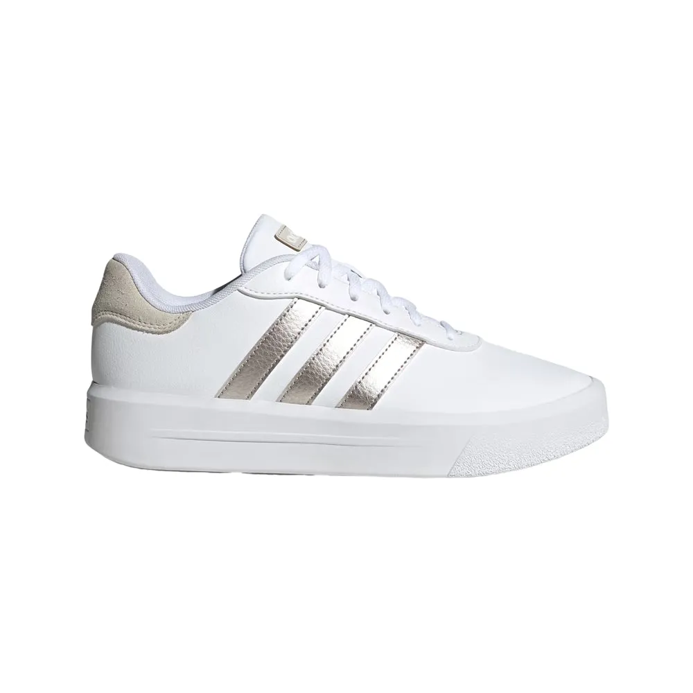 Tenis Adidas Mujer Court Platform ID3398 Blanco