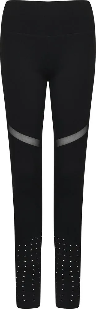 TOMBO TL672  LEGGINGS CON CANESúS  BLACK