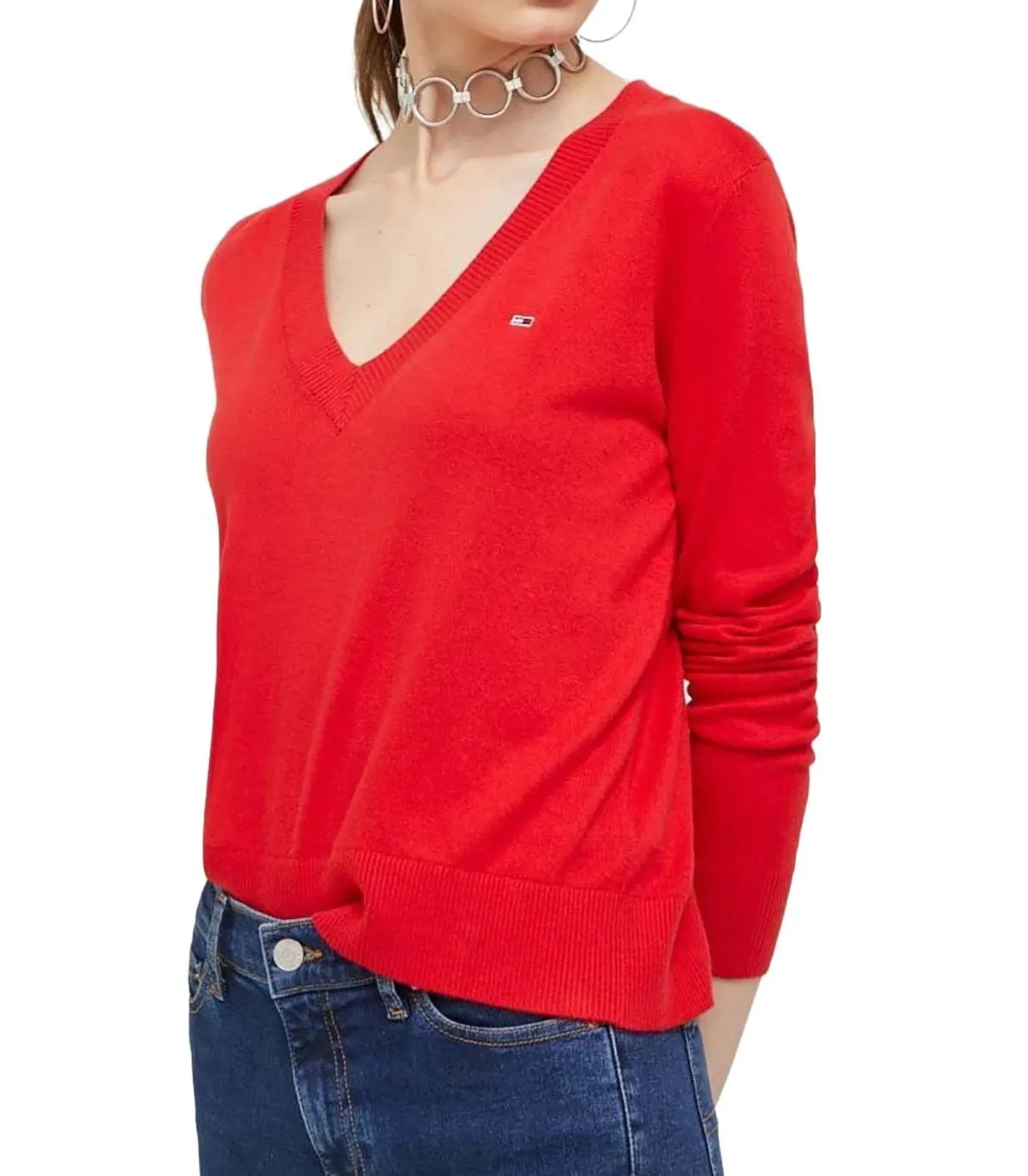 Tommy Jeans Essential Crew VNeck Jerséi