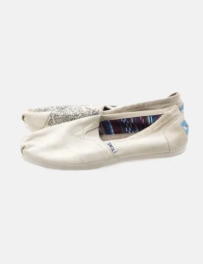 Toms Alpargatas beige estampadas
