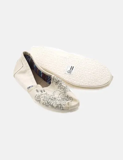 Toms Alpargatas beige estampadas