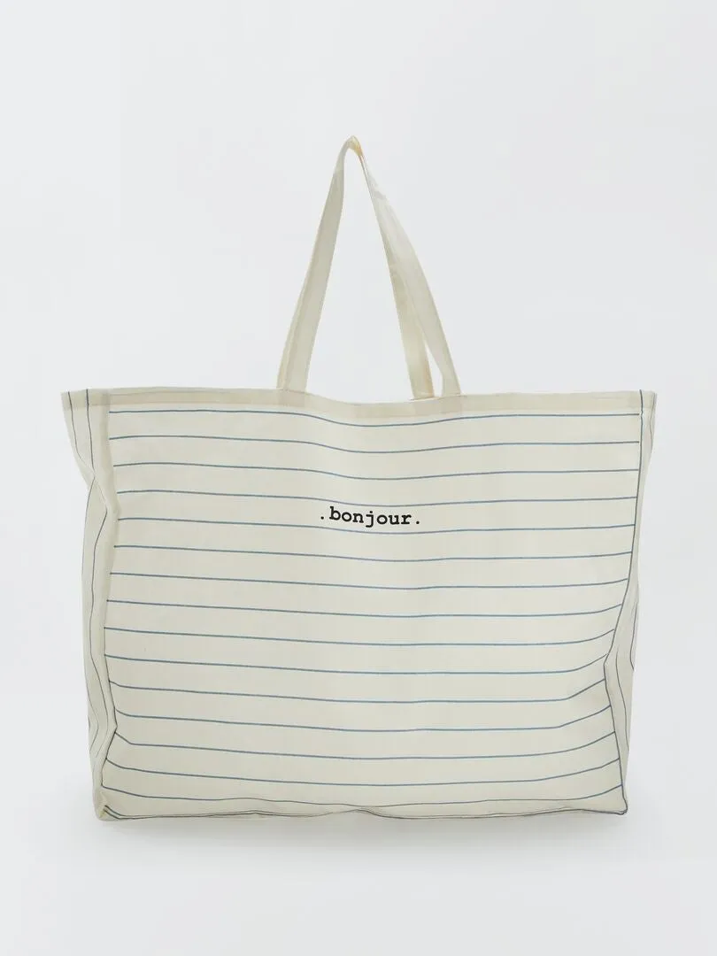 TOTEBAG XXL DE TELA  BLANCO