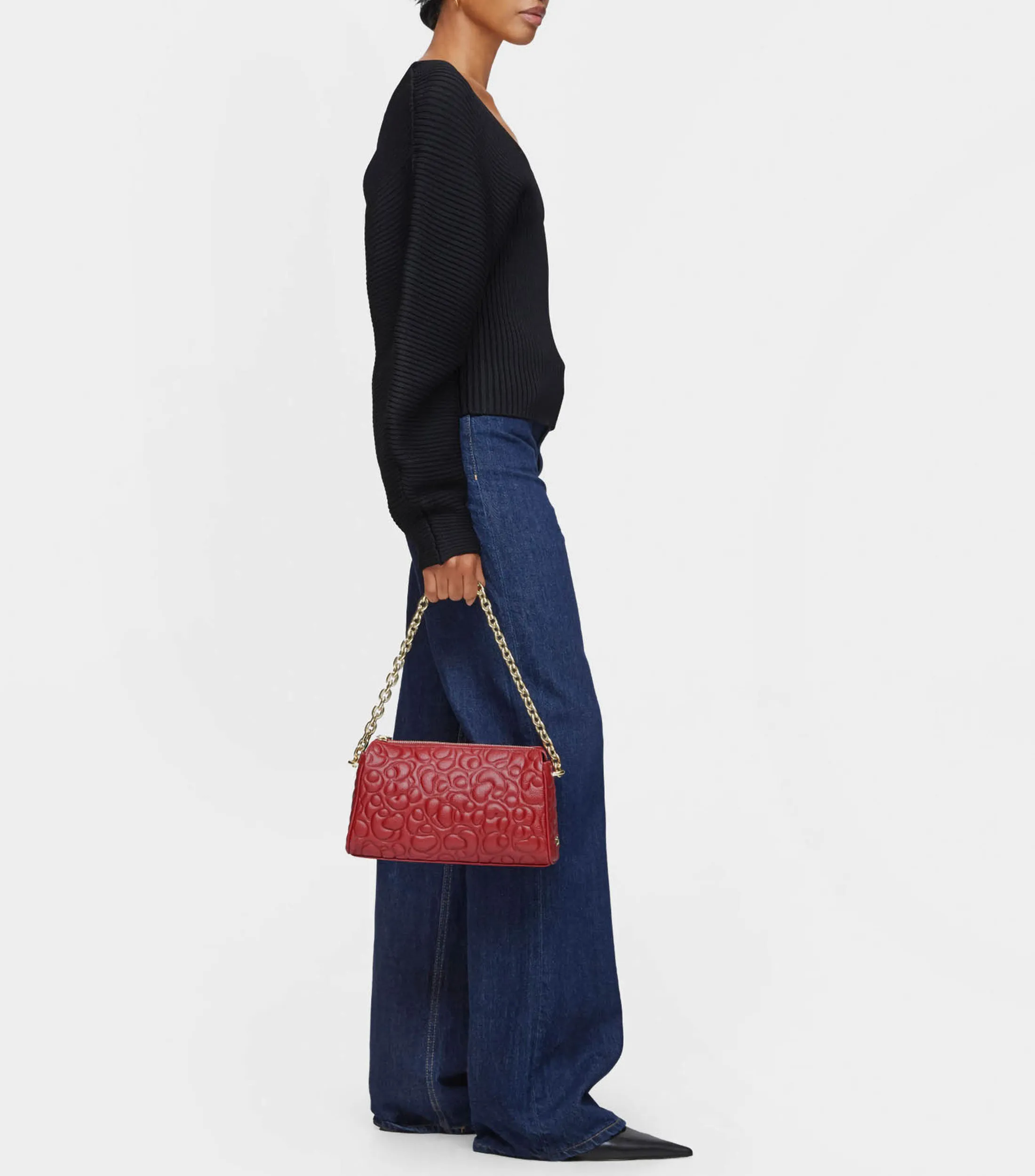 Tous Bolso Crossbody en piel Greta con capitonado de osos Mujer